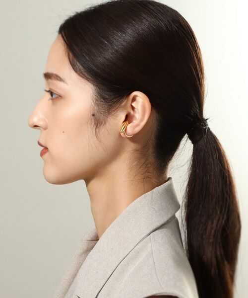 COCOSHNIK ONKITSCH / ココシュニックオンキッチュ ピアス・イヤリング | シルバー オーバルモチーフ ラージイヤーカフ GP | 詳細8