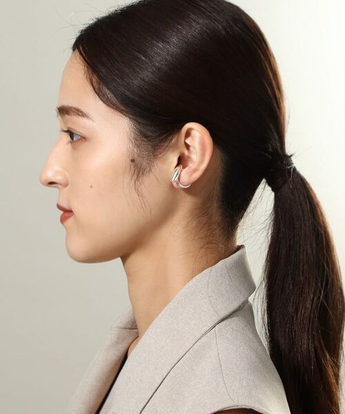 COCOSHNIK ONKITSCH / ココシュニックオンキッチュ ピアス・イヤリング | シルバー オーバルモチーフ ラージイヤーカフ | 詳細8