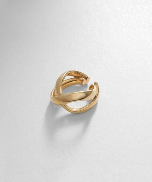 COCOSHNIK ONKITSCH / ココシュニックオンキッチュ ピアス・イヤリング | シルバー ホロウイヤーカフ クロスフープ GP | 詳細1