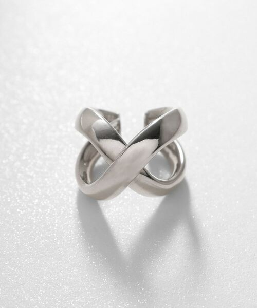 COCOSHNIK ONKITSCH / ココシュニックオンキッチュ ピアス・イヤリング | シルバー ホロウイヤーカフ クロスフープ | 詳細2