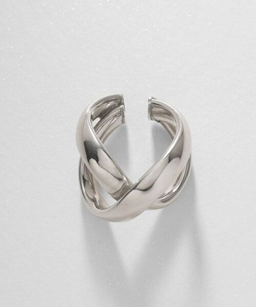 COCOSHNIK ONKITSCH / ココシュニックオンキッチュ ピアス・イヤリング | シルバー ホロウイヤーカフ クロスフープ | 詳細3