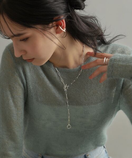 COCOSHNIK ONKITSCH / ココシュニックオンキッチュ ピアス・イヤリング | シルバー ソリッドイヤーカフ フラットアーク GP | 詳細6