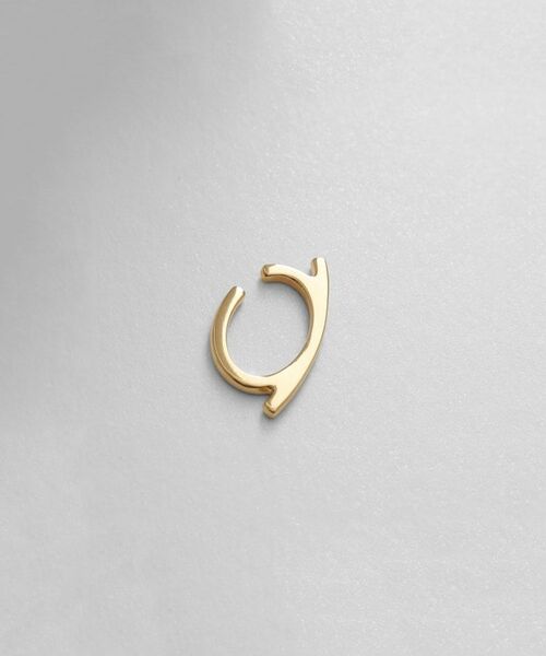 COCOSHNIK ONKITSCH / ココシュニックオンキッチュ ピアス・イヤリング | シルバー ソリッドイヤーカフ フラットアーク GP（ゴールド(600)）