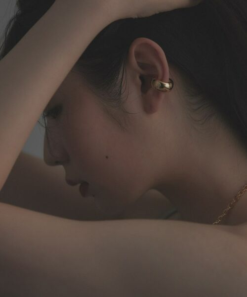 COCOSHNIK ONKITSCH / ココシュニックオンキッチュ ピアス・イヤリング | シルバー ホロウイヤーカフ ワイドフープ GP | 詳細7