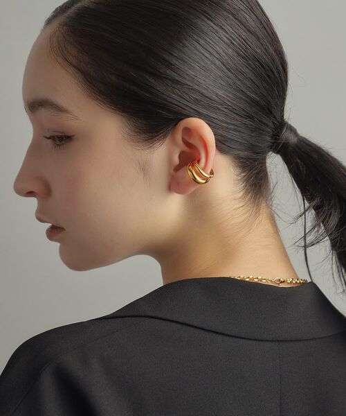 COCOSHNIK ONKITSCH / ココシュニックオンキッチュ ピアス・イヤリング | シルバー ダブルプランプ イヤーカフ GP | 詳細14