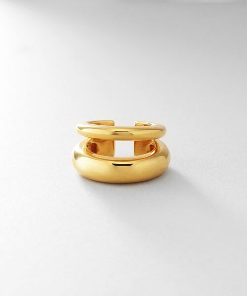 COCOSHNIK ONKITSCH / ココシュニックオンキッチュ ピアス・イヤリング | シルバー ダブルプランプ イヤーカフ GP | 詳細2