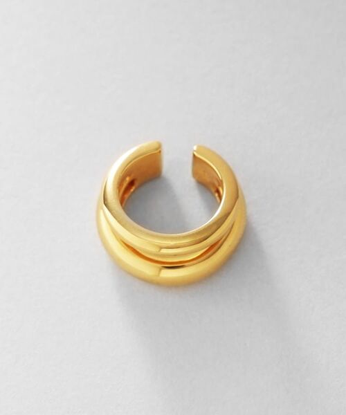 COCOSHNIK ONKITSCH / ココシュニックオンキッチュ ピアス・イヤリング | シルバー ダブルプランプ イヤーカフ GP | 詳細3