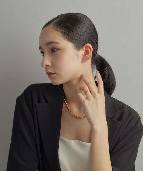 COCOSHNIK ONKITSCH / ココシュニックオンキッチュ ピアス・イヤリング | シルバー ダブルプランプ イヤーカフ GP | 詳細9