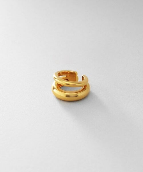 COCOSHNIK ONKITSCH / ココシュニックオンキッチュ ピアス・イヤリング | シルバー ダブルプランプ イヤーカフ GP（ゴールド(600)）