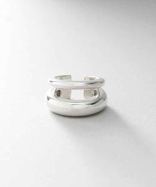 COCOSHNIK ONKITSCH / ココシュニックオンキッチュ ピアス・イヤリング | シルバー ダブルプランプ イヤーカフ | 詳細2