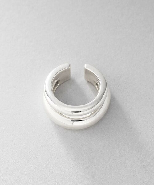 COCOSHNIK ONKITSCH / ココシュニックオンキッチュ ピアス・イヤリング | シルバー ダブルプランプ イヤーカフ | 詳細3