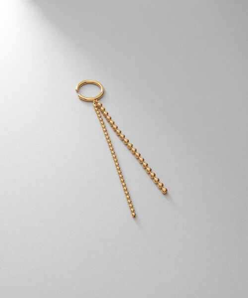 COCOSHNIK ONKITSCH / ココシュニックオンキッチュ ピアス・イヤリング | シルバー ボールチェーン イヤーカフ GP | 詳細1