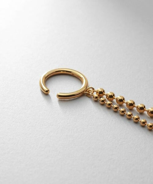 COCOSHNIK ONKITSCH / ココシュニックオンキッチュ ピアス・イヤリング | シルバー ボールチェーン イヤーカフ GP | 詳細2