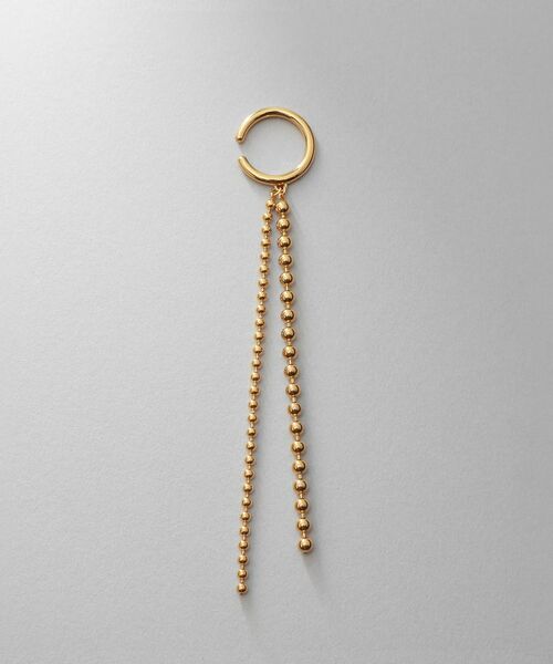 COCOSHNIK ONKITSCH / ココシュニックオンキッチュ ピアス・イヤリング | シルバー ボールチェーン イヤーカフ GP | 詳細3