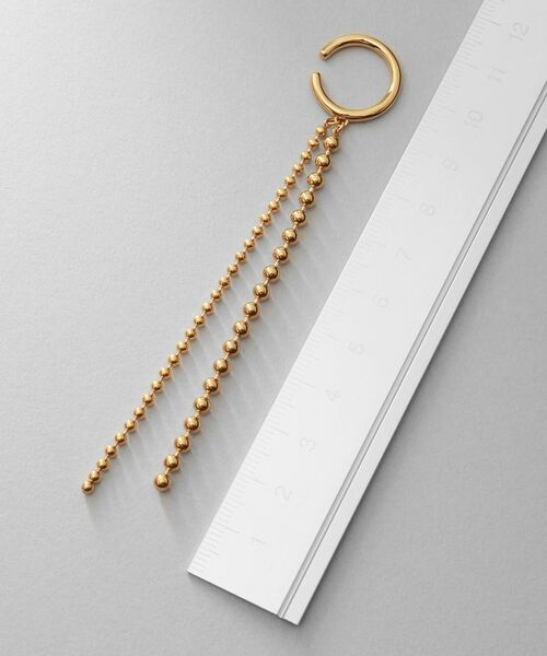 COCOSHNIK ONKITSCH / ココシュニックオンキッチュ ピアス・イヤリング | シルバー ボールチェーン イヤーカフ GP | 詳細4