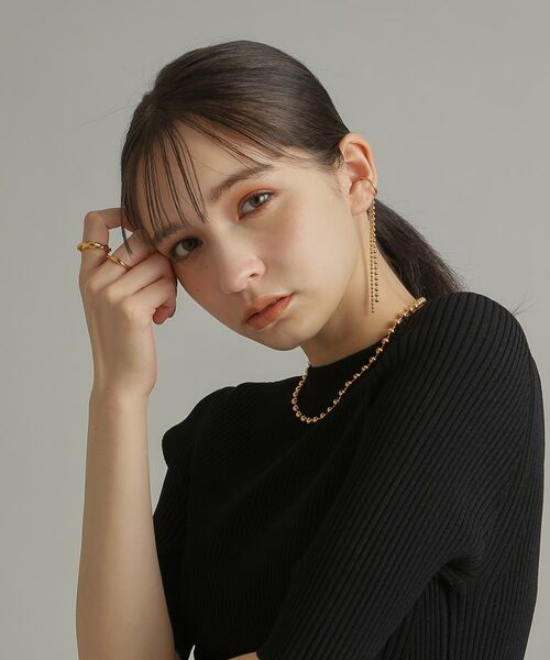 COCOSHNIK ONKITSCH / ココシュニックオンキッチュ ピアス・イヤリング | シルバー ボールチェーン イヤーカフ GP | 詳細8