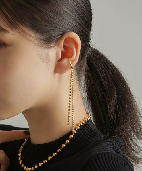 COCOSHNIK ONKITSCH / ココシュニックオンキッチュ ピアス・イヤリング | シルバー ボールチェーン イヤーカフ GP | 詳細9