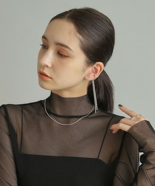 COCOSHNIK ONKITSCH / ココシュニックオンキッチュ ピアス・イヤリング | シルバー ボールチェーン イヤーカフ | 詳細10