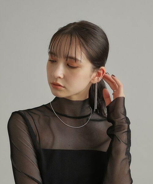 COCOSHNIK ONKITSCH / ココシュニックオンキッチュ ピアス・イヤリング | シルバー ボールチェーン イヤーカフ | 詳細11