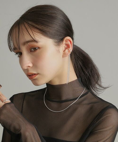 COCOSHNIK ONKITSCH / ココシュニックオンキッチュ ピアス・イヤリング | シルバー ボールチェーン イヤーカフ | 詳細12