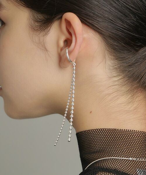 COCOSHNIK ONKITSCH / ココシュニックオンキッチュ ピアス・イヤリング | シルバー ボールチェーン イヤーカフ | 詳細15