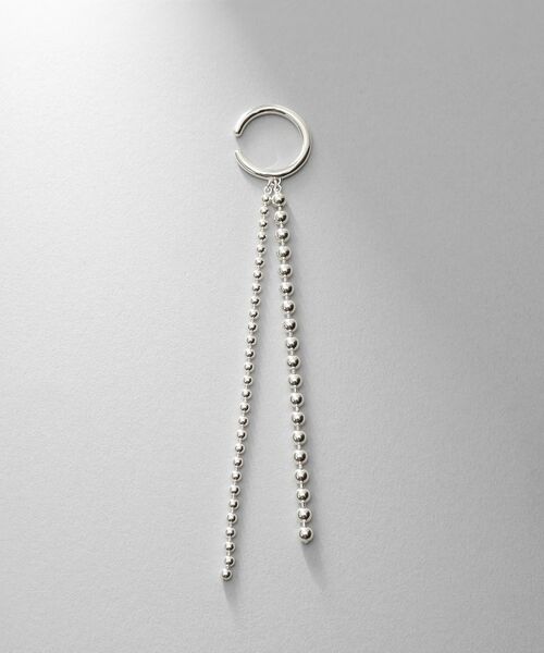 COCOSHNIK ONKITSCH / ココシュニックオンキッチュ ピアス・イヤリング | シルバー ボールチェーン イヤーカフ | 詳細3