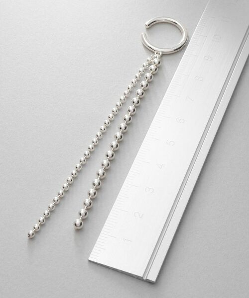 COCOSHNIK ONKITSCH / ココシュニックオンキッチュ ピアス・イヤリング | シルバー ボールチェーン イヤーカフ | 詳細4