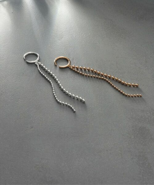 COCOSHNIK ONKITSCH / ココシュニックオンキッチュ ピアス・イヤリング | シルバー ボールチェーン イヤーカフ | 詳細5