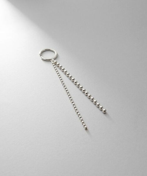 COCOSHNIK ONKITSCH / ココシュニックオンキッチュ ピアス・イヤリング | シルバー ボールチェーン イヤーカフ（シルバー(600)）