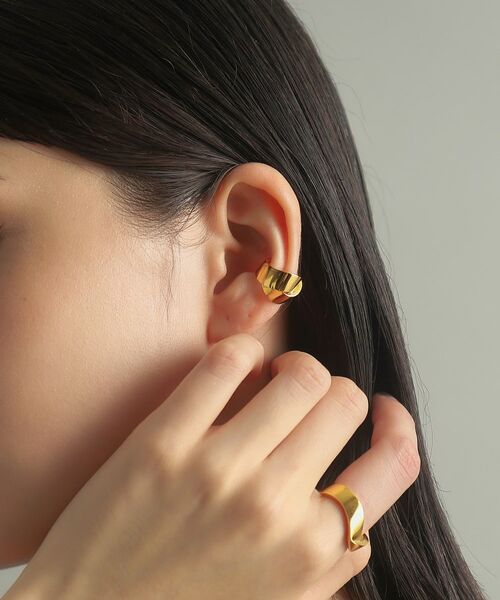 COCOSHNIK ONKITSCH / ココシュニックオンキッチュ ピアス・イヤリング | シルバー フォールディング イヤーカフ GP | 詳細10