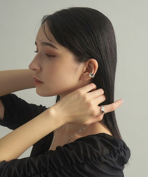 COCOSHNIK ONKITSCH / ココシュニックオンキッチュ ピアス・イヤリング | シルバー フォールディング イヤーカフ | 詳細9
