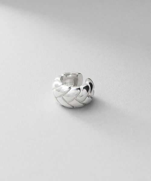 COCOSHNIK ONKITSCH / ココシュニックオンキッチュ ピアス・イヤリング | シルバー ブリックモチーフ イヤーカフ | 詳細1