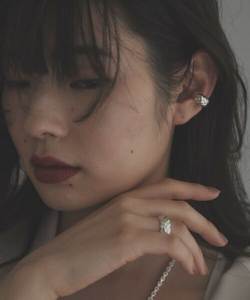 COCOSHNIK ONKITSCH / ココシュニックオンキッチュ ピアス・イヤリング | シルバー ブリックモチーフ イヤーカフ | 詳細10