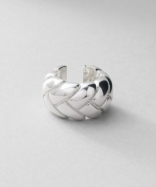 COCOSHNIK ONKITSCH / ココシュニックオンキッチュ ピアス・イヤリング | シルバー ブリックモチーフ イヤーカフ | 詳細2