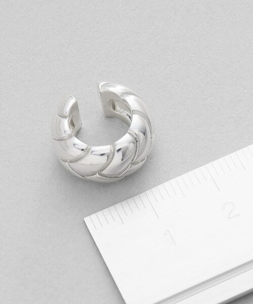COCOSHNIK ONKITSCH / ココシュニックオンキッチュ ピアス・イヤリング | シルバー ブリックモチーフ イヤーカフ | 詳細4