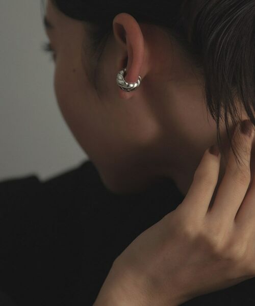 COCOSHNIK ONKITSCH / ココシュニックオンキッチュ ピアス・イヤリング | シルバー ブリックモチーフ イヤーカフ | 詳細8