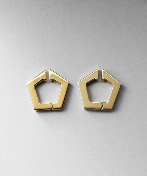 COCOSHNIK ONKITSCH / ココシュニックオンキッチュ ピアス・イヤリング | シルバー ハギーイヤリング ペンタゴン GP | 詳細3