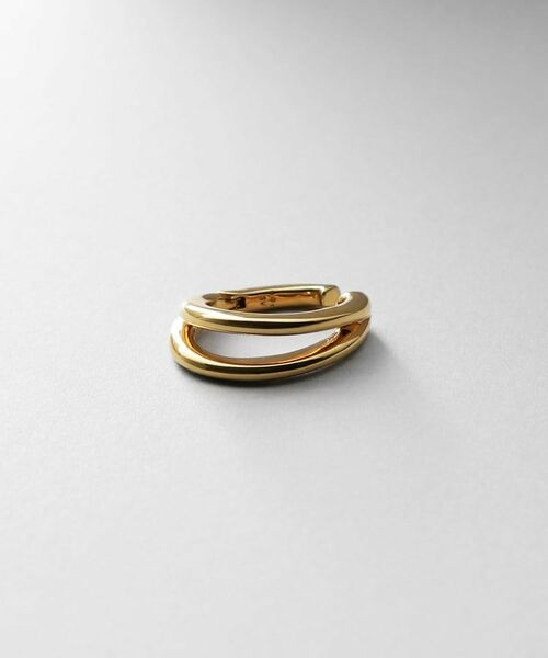 COCOSHNIK ONKITSCH / ココシュニックオンキッチュ ピアス・イヤリング | シルバー ハギーイヤリング ダブルフープ GP | 詳細2