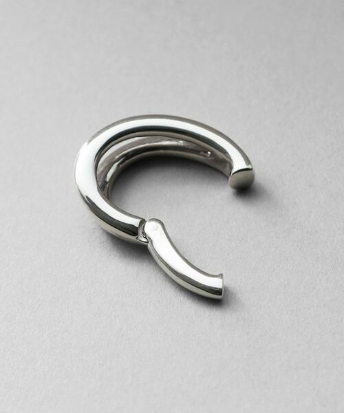 COCOSHNIK ONKITSCH / ココシュニックオンキッチュ ピアス・イヤリング | シルバー ハギーイヤリング ダブルフープ | 詳細4