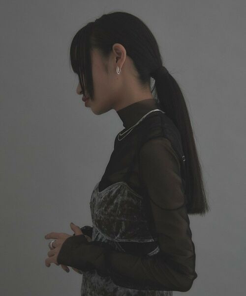 COCOSHNIK ONKITSCH / ココシュニックオンキッチュ ピアス・イヤリング | シルバー ハギーイヤリング ダブルフープ | 詳細6