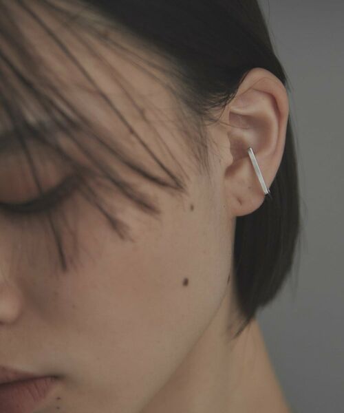 COCOSHNIK ONKITSCH / ココシュニックオンキッチュ ピアス・イヤリング | シルバー レクタングルイヤーカフ | 詳細7