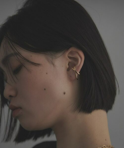 COCOSHNIK ONKITSCH / ココシュニックオンキッチュ ピアス・イヤリング | シルバー アシンメクロスイヤーカフ GP | 詳細7