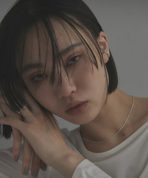 COCOSHNIK ONKITSCH / ココシュニックオンキッチュ ピアス・イヤリング | シルバー ケーブルチェーンモチーフイヤーカフ | 詳細8