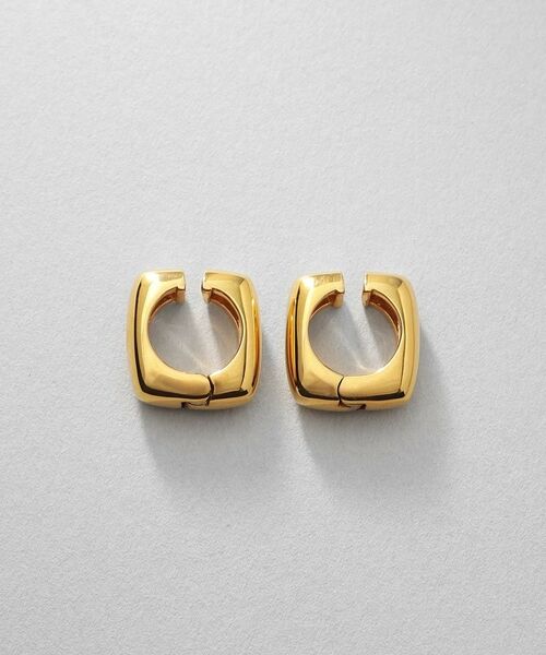 COCOSHNIK ONKITSCH / ココシュニックオンキッチュ ピアス・イヤリング | シルバー ハギーイヤリング スクエア GP | 詳細3