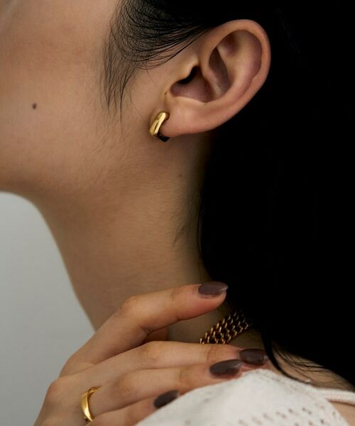 COCOSHNIK ONKITSCH / ココシュニックオンキッチュ ピアス・イヤリング | シルバー ハギーイヤリング スクエア GP | 詳細6