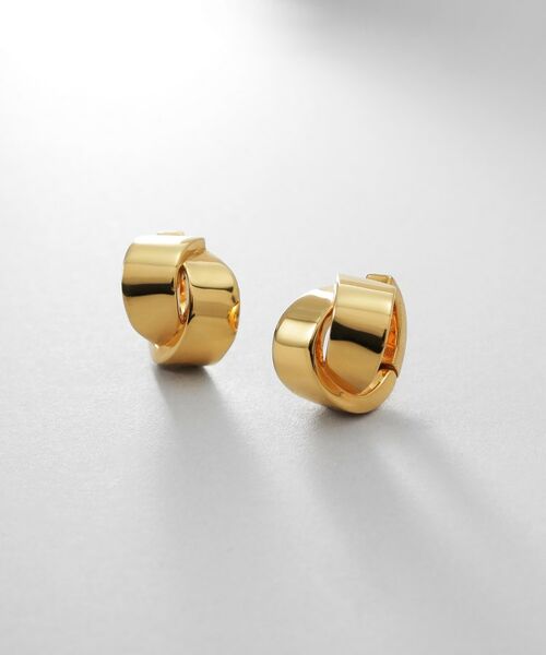 COCOSHNIK ONKITSCH / ココシュニックオンキッチュ ピアス・イヤリング | シルバー ハギーイヤリング フォールディングオーバーラップ GP | 詳細1