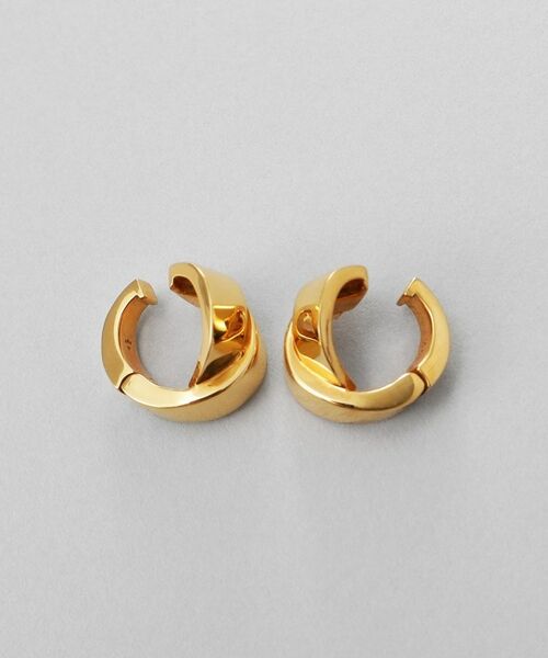 COCOSHNIK ONKITSCH / ココシュニックオンキッチュ ピアス・イヤリング | シルバー ハギーイヤリング フォールディングオーバーラップ GP | 詳細3