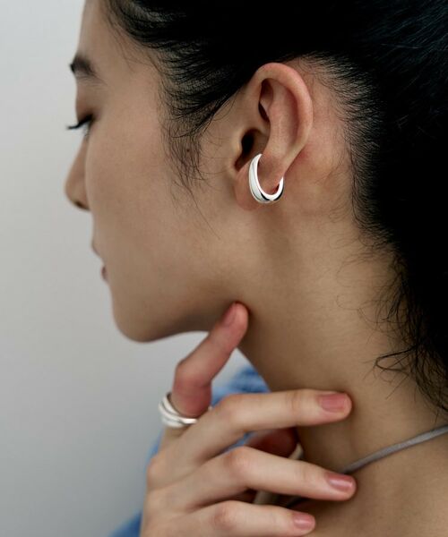 COCOSHNIK ONKITSCH / ココシュニックオンキッチュ ピアス・イヤリング | シルバー オーバルイヤカフ | 詳細7