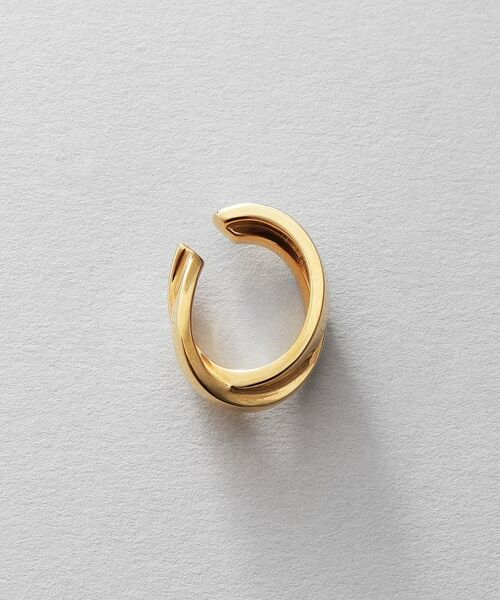 COCOSHNIK ONKITSCH / ココシュニックオンキッチュ ピアス・イヤリング | シルバー フラットオーバルクロスイヤカフ GP | 詳細3