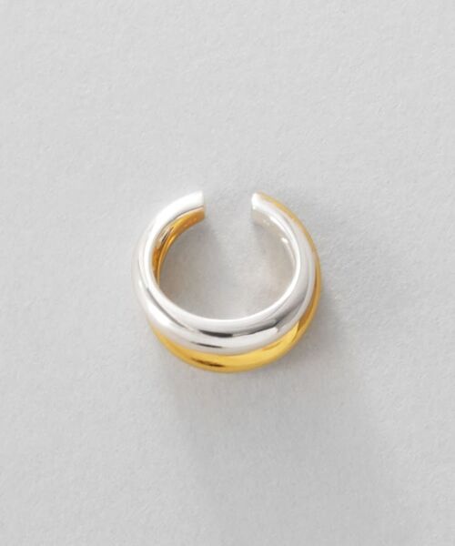 COCOSHNIK ONKITSCH / ココシュニックオンキッチュ ピアス・イヤリング | シルバー コンビカラー デュアルドームイヤーカフ | 詳細3